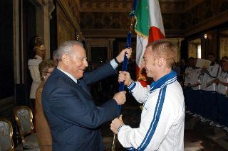 Incontro con una rappresentanza di atleti italiani, tecnici e dirigenti del CONI, in partenza per i Giochi Olimpici di Atene 2004