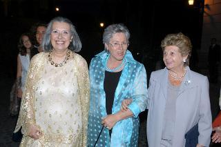 La signora Franca Pilla Ciampi alla sfilata di moda di Laura Biagiotti, Roma
