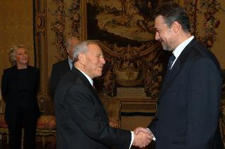 Incontro con il Signor Branko Crvenkovski, Presidente della Repubblica di Macedonia, Palazzo del Quirinale