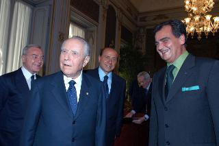 Giuramento del nuovo Ministro per le riforme del II Gabinetto Berlusconi, Sen. Dott. Roberto Calderoli, Palazzo del Quirinale