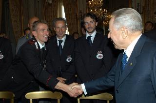 Incontro del Presidente della Repubblica con una delegazione dei partecipanti alla spedizione scientifico-alpinistica &quot;K2-2004 - 50 anni dopo&quot;