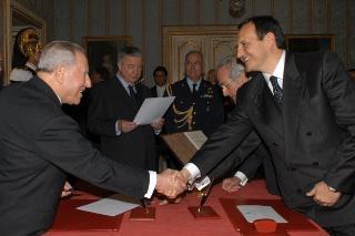 Giuramento dei Ministri senza portafoglio del II Gabinetto Berlusconi, On. Marco Follini e On. Mario Baccini, Palazzo del Quirinale