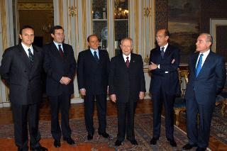 Giuramento dei Ministri senza portafoglio del II Gabinetto Berlusconi, On. Marco Follini e On. Mario Baccini, Palazzo del Quirinale