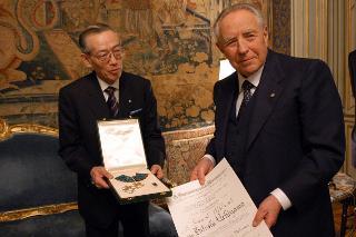 Incontro con il Signor Hitoshi Uchiyama, Presidente del quotidiano giapponese Yomiuri Shimbun, Palazzo del Quirinale