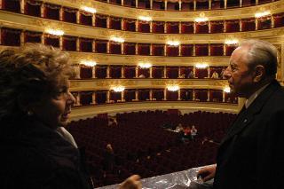 Visita del Presidente Ciampi a Milano, al termine dei lavori al Teatro alla Scala