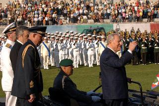 Intervento del Presidente della Repubblica, in forma ufficiale, alla celebrazione del 231° anniversario della fondazione del Corpo della Guardia di Finanza, Roma, Stadio dei Marmi