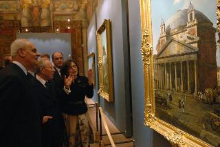 Visita del Presidente della Repubblica alla mostra dedicata a Canaletto, Roma, Palazzo Giustiniani