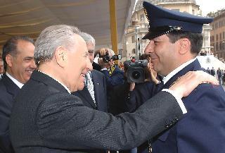Intervento del Presidente della Repubblica, in forma ufficiale, al 153° anniversario di fondazione della Polizia di Stato, Roma, Piazza del Popolo