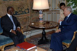 Incontro con il Presidente della Repubblica del Sud Africa, S.E. il Signor Thabo Mbeki
