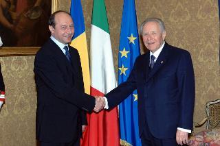 Incontro con S.E. Sig. Traian Basescu, Presidente della Repubblica di Romania, Palazzo del Quirinale