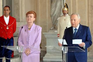 Visita di Stato del Presidente della Repubblica di Lettonia e del Signor Freibergs