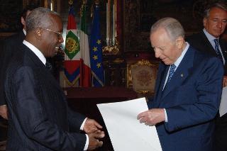 S.E. Sig. Yvon Simeon, nuovo Ambasciatore della Repubblica di Haiti: presentazione  Lettere Credenziali, Palazzo del Quirinale