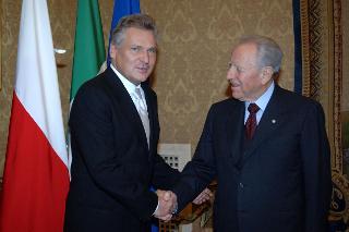 Incontro con il Presidente uscente della Repubblica di Polonia, Signor Alexander Kwasniewski