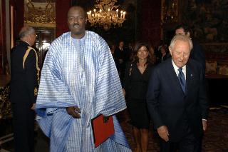 S.E. Sig. Papa Cheick Saadibou Fall, nuovo Ambasciatore del Senegal: presentazione Lettere Credenziali, Palazzo del Quirinale