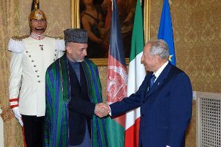 Incontro con il Presidente dell'Afghanistan, Sig. Hamid Karzai, Palazzo del Quirinale