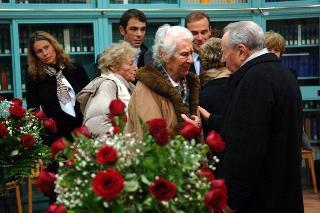 Omaggio del Presidente della Repubblica Carlo Azeglio Ciampi alla salma di Paolo Sylos Labini, Roma
