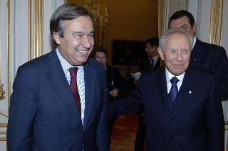 Incontro con il Sig. Antonio M. de Oliveira Gugerres, Alto Commissario Nazioni Unite per i Rifugiati, Palazzo del Quirinale