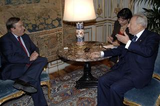 Incontro con il Sig. Antonio M. de Oliveira Gugerres, Alto Commissario Nazioni Unite per i Rifugiati, Palazzo del Quirinale