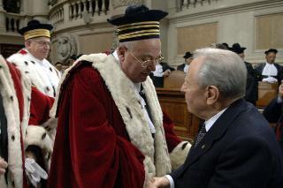 Intervento del Presidente della Repubblica, in forma ufficiale, all'Assemblea Generale pubblica e solenne della Corte Suprema di Cassazione, Roma, Palazzo di Giustizia