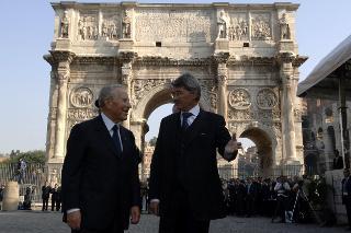 Intervento del Presidente della Repubblica, in forma ufficiale, alla Festa del Corpo di Polizia Penitenziaria, Roma, Arco di Costantino