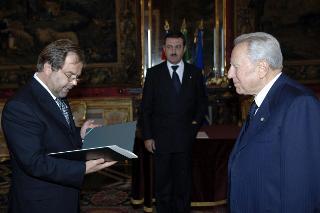 S.E. Sig. Sarunas Adomavicius, nuovo Ambasciatore della Lituania: presentazione Lettere Credenziali, Palazzo del Quirinale