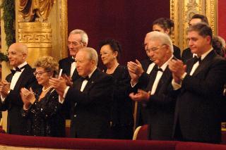 Intervento all'inaugurazione della stagione d'opera e balletto 2005-2006 del Teatro alla Scala, con la rappresentazione di &quot;Idomeneo&quot; di Wolfgang Amadeus Mozart, diretta dal M° Daniel Harding