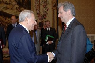 Incontro con il Sig. Tabarè Ramòn Vàzquez Rosas, Presidente dell'Uruguay, Palazzo del Quirinale