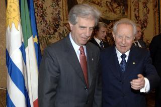 Incontro con il Sig. Tabarè Ramòn Vàzquez Rosas, Presidente dell'Uruguay, Palazzo del Quirinale