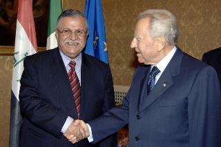Incontro con il Sig. Jalal Talabani, Presidente della Repubblica dell'Iraq, Palazzo del Quirinale
