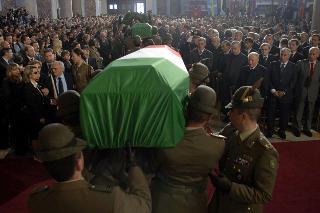 Intervento del Presidente della Repubblica ai funerali solenni del Capitano dell'Esercito Manuel Fiorito e del Maresciallo dell'Esercito Luca Polsinelli, Caduti a Kabul in Afghanistan, Roma, Basilica di Santa Maria degli Angeli e dei Martiri