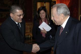 S.E. Sig. Josè Eduardo Barbosa, nuovo Ambasciatore di Capo Verde: presentazione Lettere credenziali, Palazzo dei Quirinale