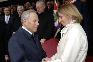 Intervento del Presidente della Repubblica alla cerimonia di commemorazione del Capo Dipartimento del SISMI, MOVM Nicola Calipari, Roma, Sede del SISMI