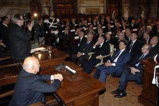 Intervento del Presidente della Repubblica, in forma ufficiale, alla cerimonia inaugurale dell'Anno Giudiziario del Consiglio di Stato, Roma, Palazzo Spada
