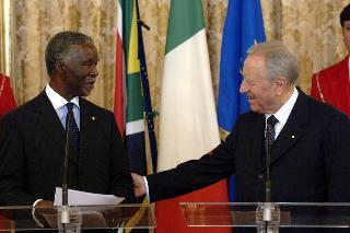 Visita di Stato del Presidente della Repubblica del Sudafrica e della Signora Mbeki