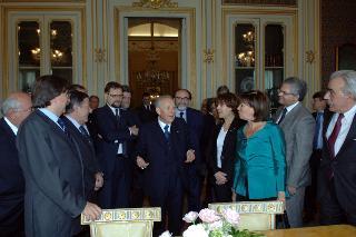 Incontro con i giornalisti accreditati presso il Quirinale, in occasione della fine del settennato, Palazzo del Quirinale