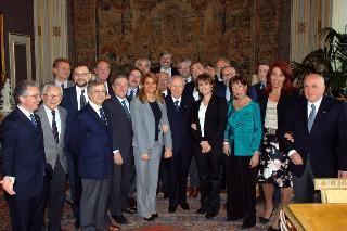 Incontro con i giornalisti accreditati presso il Quirinale, in occasione della fine del settennato, Palazzo del Quirinale