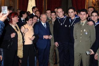 Incontro con il personale militare e civile del Segretariato Generale in occasione della Santa Pasqua, Palazzo del Quirinale