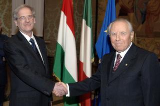 Incontro con il Presidente della Repubblica di Ungheria, S.E. il Signor László Sólyom