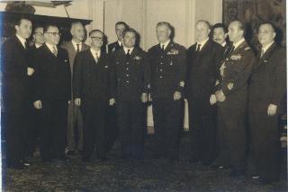 Cerimonia per la promozione del Col. Baracchini, pilota dell'aereo presidenziale