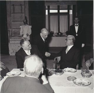 Ricevimento offerto dal Presidente Gronchi alle Alte Cariche dello Stato per la Festa Nazionale della Repubblica nei Giardini del Quirinale