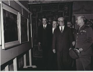 Intervento del Presidente Gronchi all'inaugurazione della Mostra "Il Carabiniere nell'arte", Roma, Castel Sant'Angelo