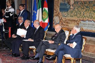Il Presidente Giorgio Napolitano alla celebrazione della Giornata dello Spettacolo