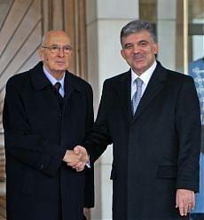 Il Presidente Giorgio Napolitano con il Presidente della Repubblica di Turchia Abdullah Gul