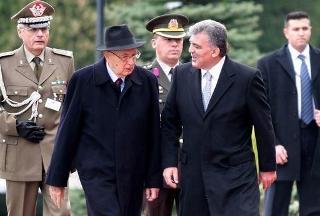 Il Presidente Giorgio Napolitano, in visita di Stato in Turchia, con il Presidente Abdullah Gul