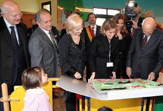 Il Presidente Giorgio Napolitano all'Azienda Selex Sistemi Integrati .