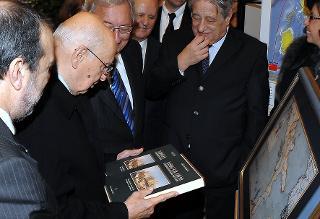 Il Presidente Giorgio Napolitano a Palazzetto Mattei per ricordare Francesco Compagna nel trentennale dell'elezione a Vice Presidente della Società Geografica Italiana