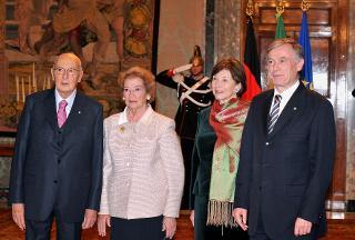 Il Presidente Giorgio Napolitano con Horst Kohler, Presidente della Repubblica Federale di Germania e le rispettive consorti