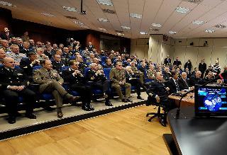 Il Presidente Giorgio Napolitano al COI in occasione del collegamento in videoconferenza per gli auguri ai contingenti militari italiani impegnati nelle missioni internazionali