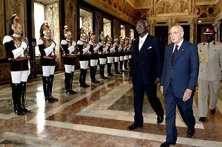 Il Presidente Giorgio Napolitano con John Agyekum Kufuor, Presidente della Repubblica del Ghana in visita di Stato in Italia