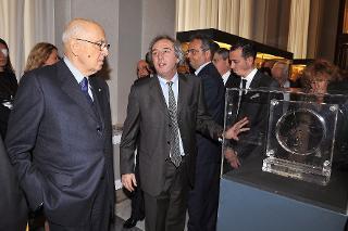 Il Presidente Giorgio Napolitano all'inaugurazione della Mostra dal titolo &quot;Auschwitz - Birkenau&quot; alla Camera dei deputati